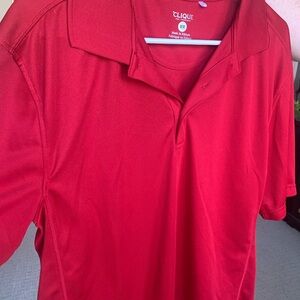 Clique men’s red golf polo shirt